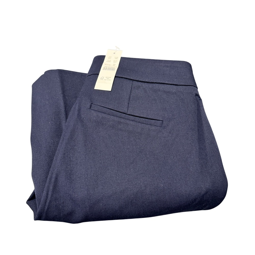 J.Crew Pants Womens 0P Petite 0 Hayden Navy Blue Kickout Crop Trouser NEW